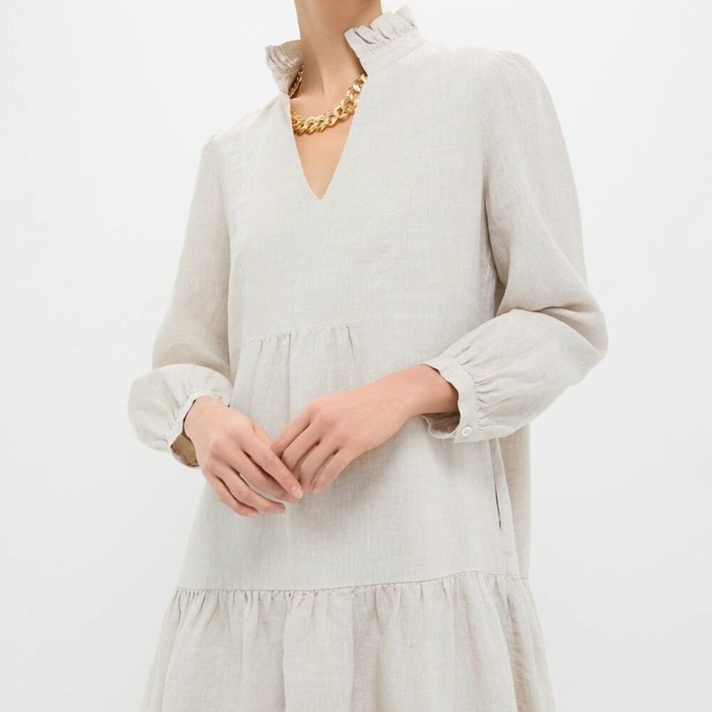 🤍Tuckernuck Palmerston Dress - Stone Linen - Size L - NWT🤍